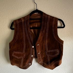 Sabrina knits limited brown western vest